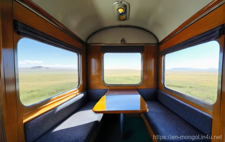 몽골의 주요 교통수단 - **Prompt:** Inside a modern, clean public bus in Ulaanbaatar during a bustling afternoon commute. Th...