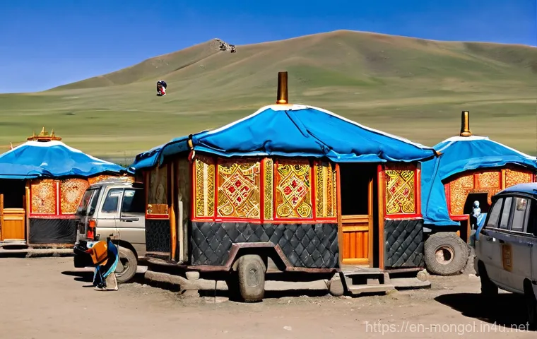 몽골과 중국 국경 여행 팁 - **The Great Gauge Change: A Railway Spectacle**
    A dramatic nighttime scene inside a large, brigh...