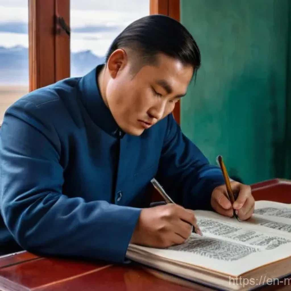 몽골의 유명 작가 - **"The Architect of Modern Mongolian Letters"**: A distinguished Dashdorjiin Natsagdorj, in his earl...