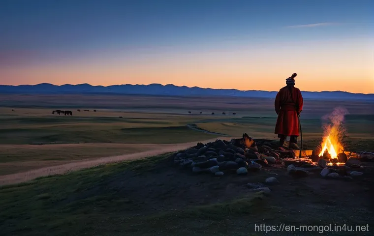 몽골의 전통 요리와 맛 - **Prompt: A heartwarming scene inside a traditional Mongolian gher, filled with soft, natural light ...